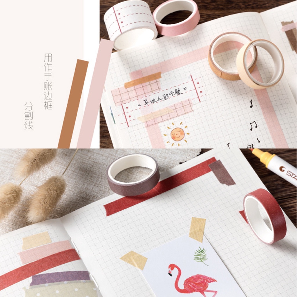 [Mã LIFEBOOK2 giảm 10% đơn 0Đ] Hộp 10 cuộn băng dính washi tape sweet dreamland trang trí sổ tay planner