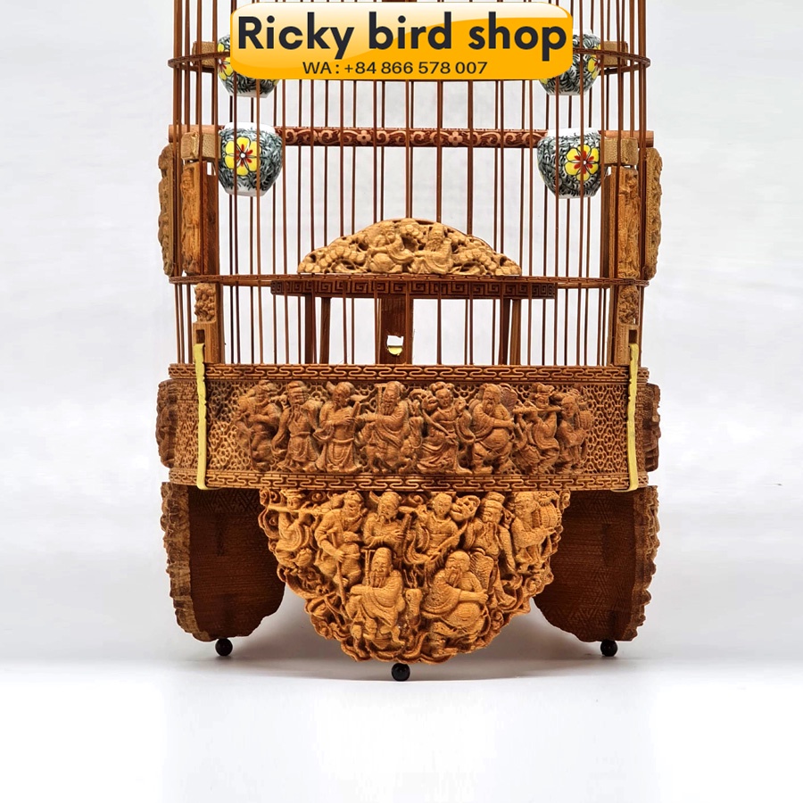 Lồng chim tre, Puteh bird cage - 3D Eight immortal design