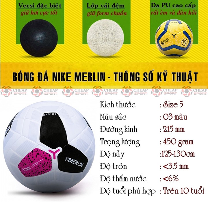 Bóng Đá Ngoại Hạng Anh Fremier League Size Số 4 5 Phù Hợp Sân Cỏ Nhân Tạo Và Sân Cỏ Tự Nhiên (Bóng Đúc Da PU Cao Cấp)