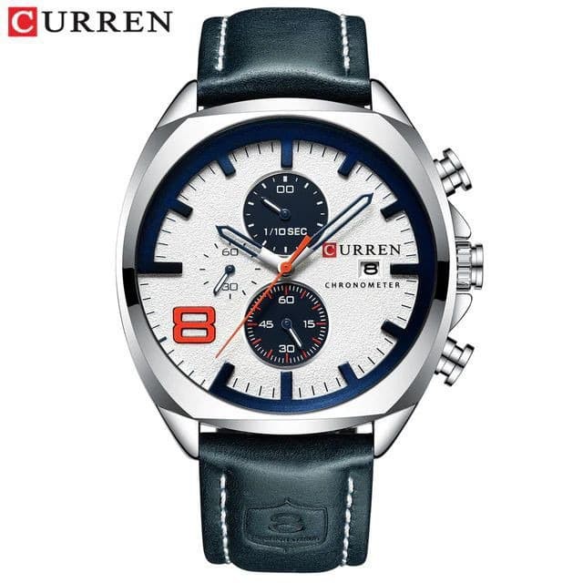 Đồng Hồ Quartz Curren 8324 Chrono Active Màu Xanh