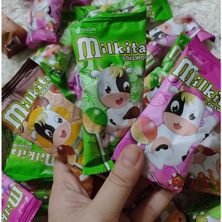 Kẹo mút milkita hương vị sữa socola - dâu - táo indonesia