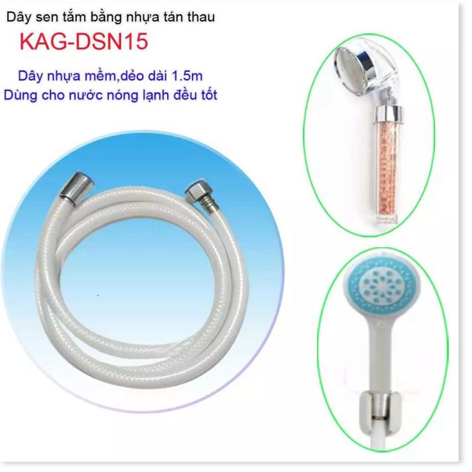 Dây Vòi Sen Nhựa GIGAHOME Dây Sen Tắm, Xịt Vệ Sinh Nhựa Dẻo Không Bị Xoắn Hỏng 8084