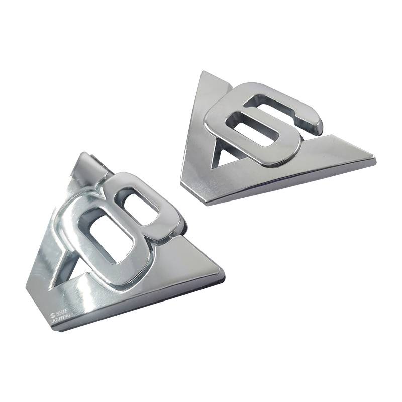 Miếng Dán Trang Trí Xe Hơi Bằng Kim Loại 1 X V6 V8 V6 V8