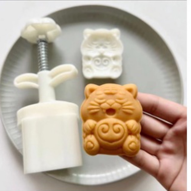 Khuôn trung thu lò xo con hổ 75g mẫu 311