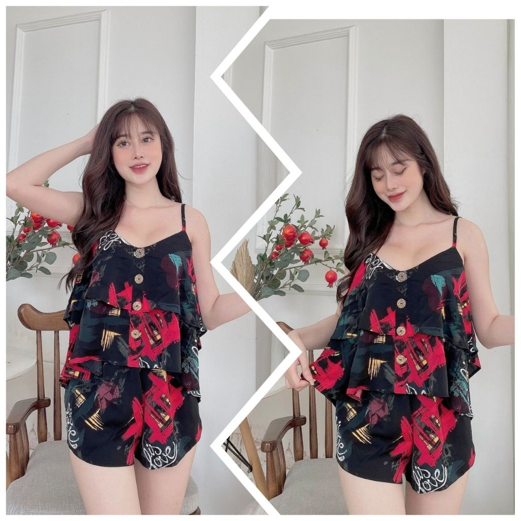 Đồ ngủ nữ❣️FREE SHIP❣️Đồ ngủ sexy lụa Mango cao cấp mềm mại xinh xắn &lt; 70kg