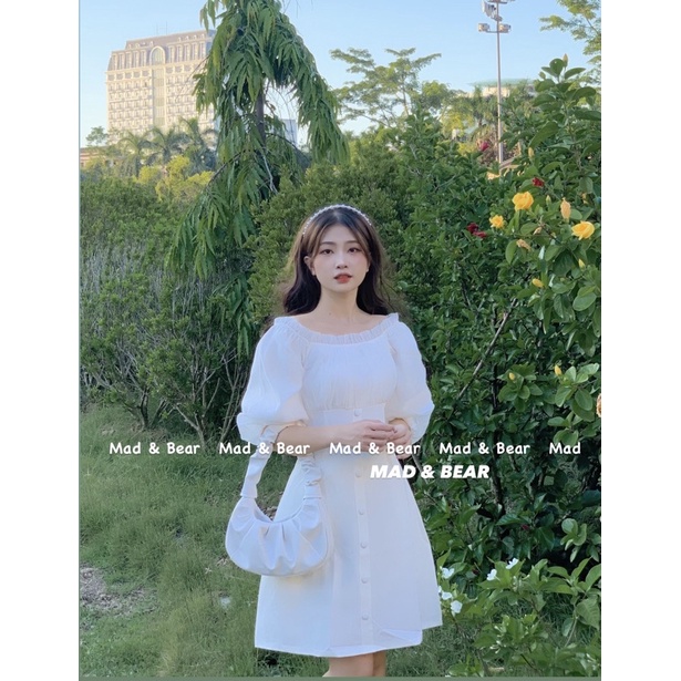 ] 🌱 VÁY- ĐẦM TRẮNG TRỄ VAI TRƠN CÚC BỌC H.N 🌱 VÁY TRẮNG HỞ VAI ĐẸP | BigBuy360 - bigbuy360.vn