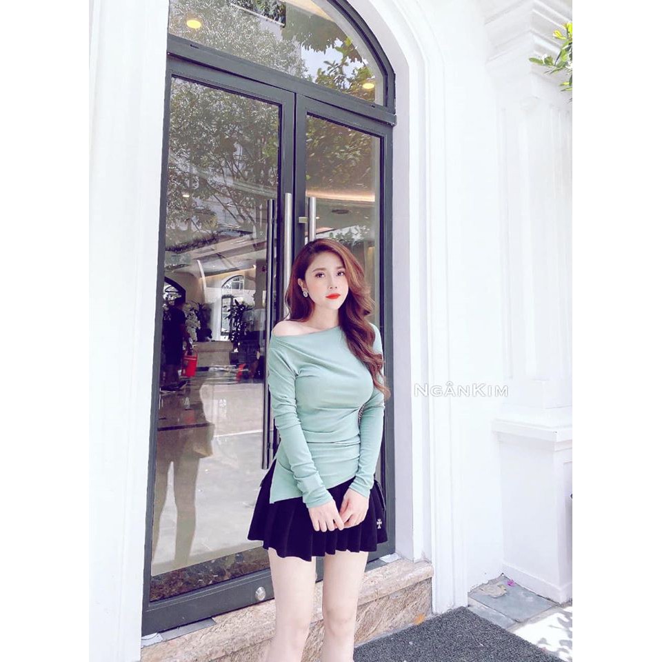 [Mã WARUN10 giảm 10K đơn 99K] Áo phông lệch vai chéo vạt ( kèm ảnh thật và video ) | BigBuy360 - bigbuy360.vn