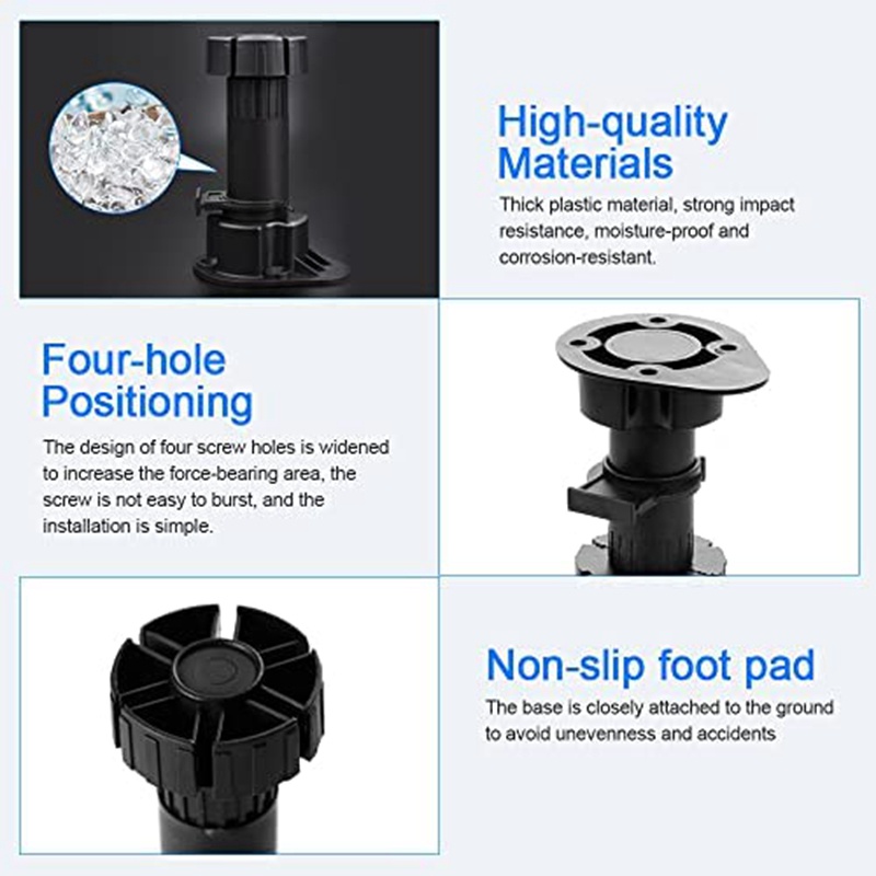 Set 20 Chân Chống Tủ Có Thể Điều Chỉnh Kích Thước Tiện Dụng Cho Nhà Bếp / Phòng Tắm