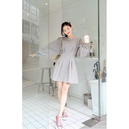 Váy Đầm Dáng Xoè Dài Tay Bo Eo Xinh Xắn - Cập Nhật Xu Hướng Thời Trang Thu Đông