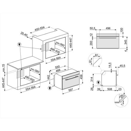 Lò nướng kết hợp vi sóng SMEG LINEA SF4104MCS,hàng gia dụng đức, đồ nội địa đức, đồ nội địa đức giá tốt