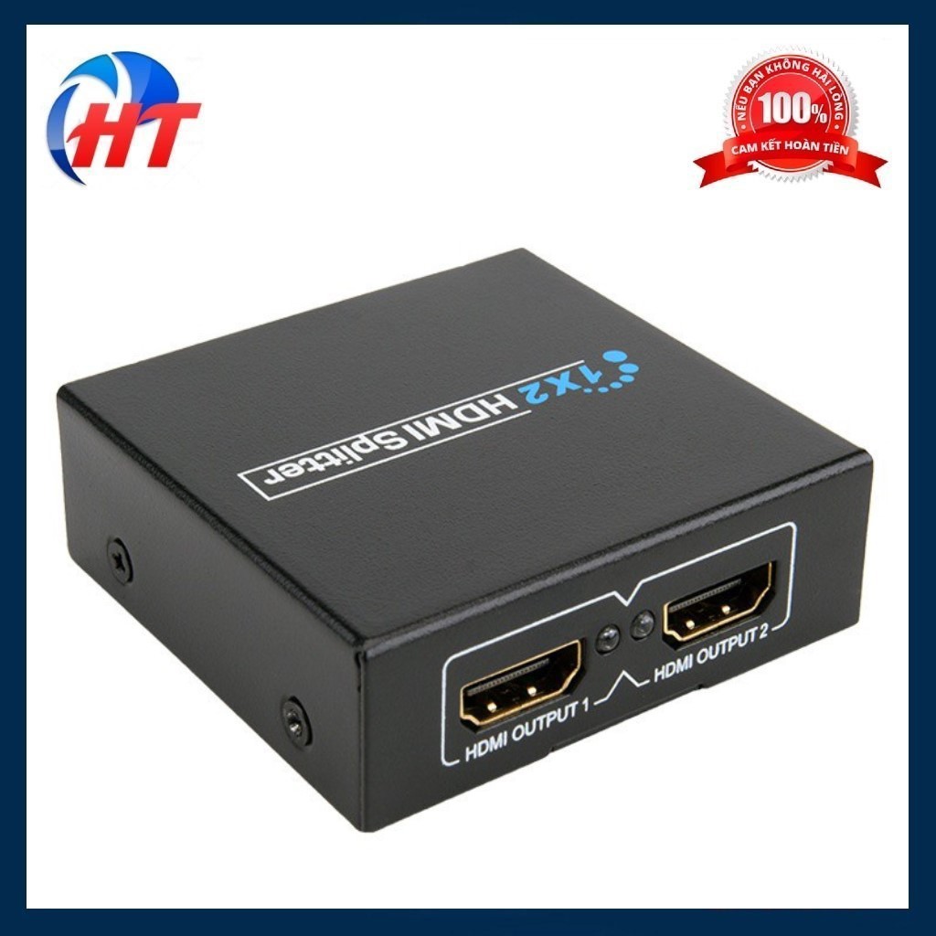 Bộ chia HDMI 1 ra 2 Full HD - Hub HDMI 2 Cổng Kèm Nguồn