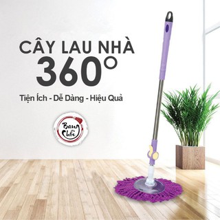 Cây lau nhà xoay 360 độ mâm inox