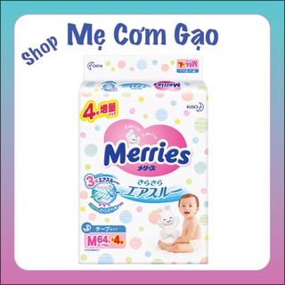 Bỉm tã dán/quần merries thêm miếng nội địa nhật size m