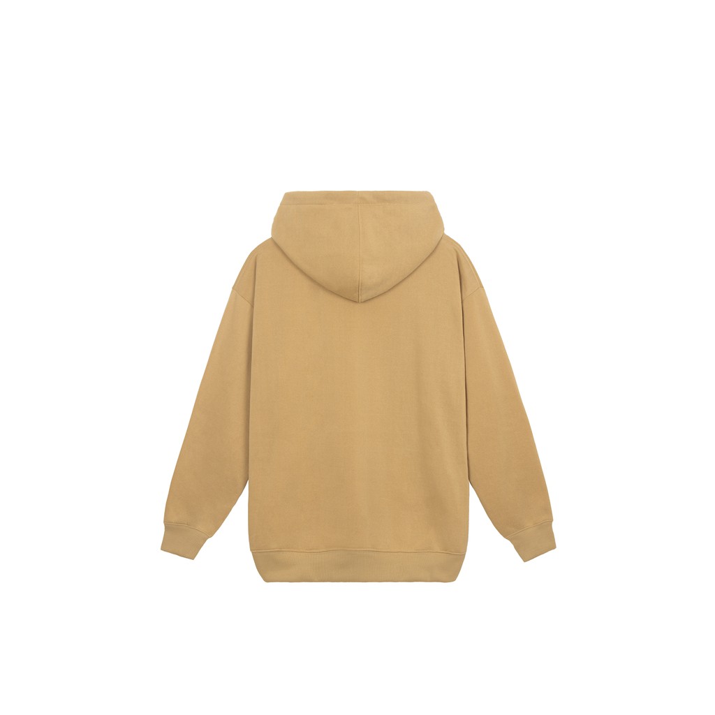 Áo Hoodie Thêu Logo Champion Sắc Nét Phía Trước-Chất Vải Nỉ Bông Cotton-Form Rộng Rãi Unisex Nam Nữ-Màu Nâu Tan