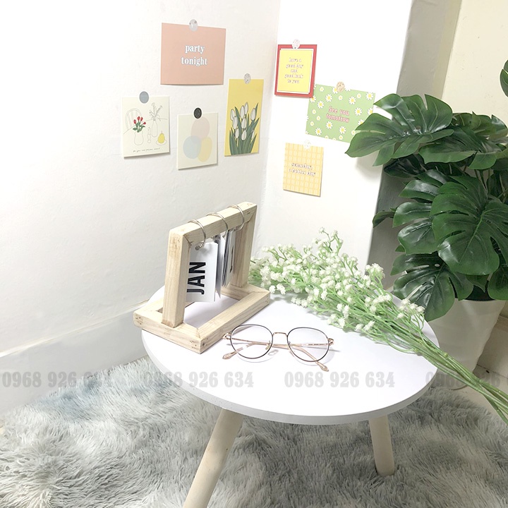 Bàn tròn FREESHIP Bàn gỗ ngồi bệt mini dùng làm bàn trà, bàn cà phê, decor phòng ngủ