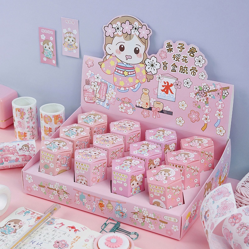 ⚡ Chuyển phát nhanh ⚡Cuộn băng keo họa tiết hoạt hình dễ thương dùng trang trí DIY