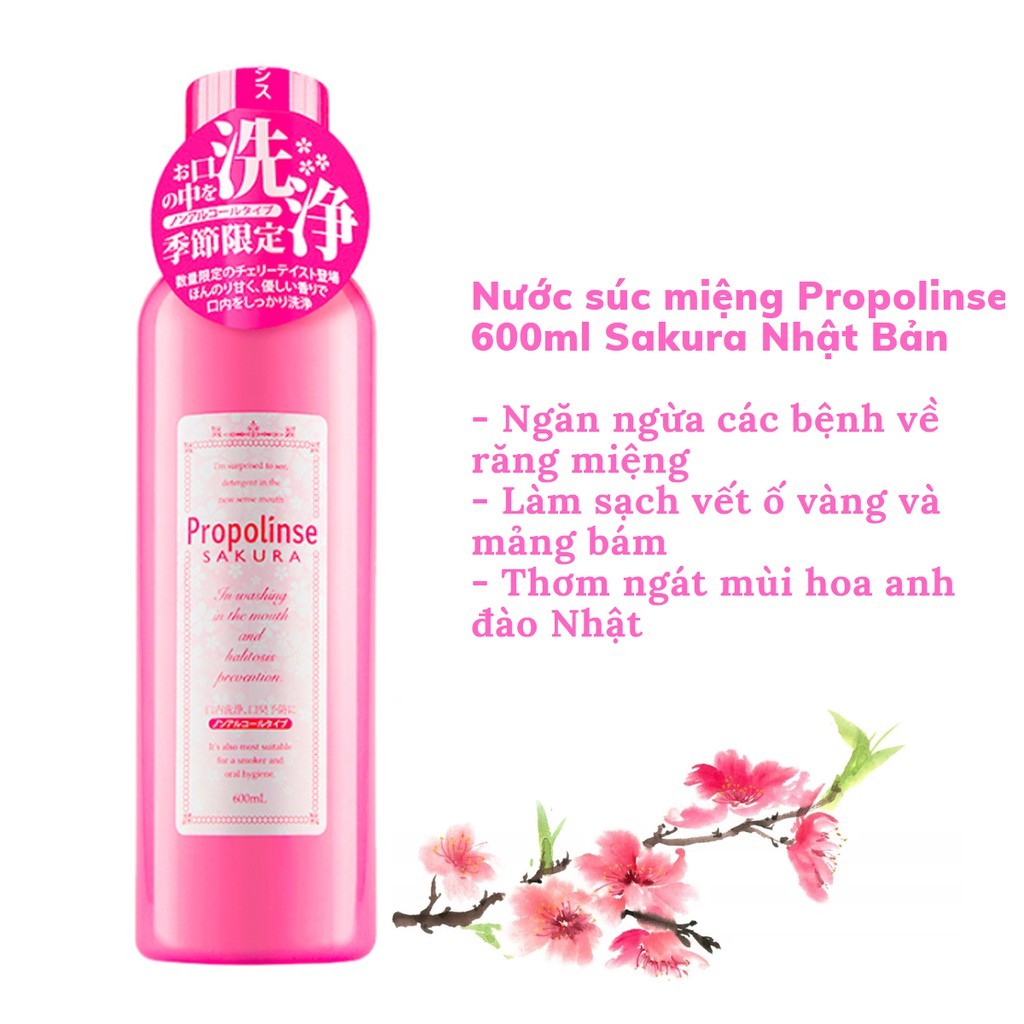 Nước Súc Miệng PROPOLINSE Nội Địa Nhật Bản (Nhiều loại) 600ml Japmallofficial