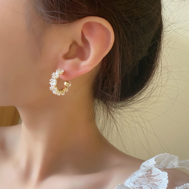 Khuyên Tai Nữ Hình Chữ C Thời Trang Hàn Quốc