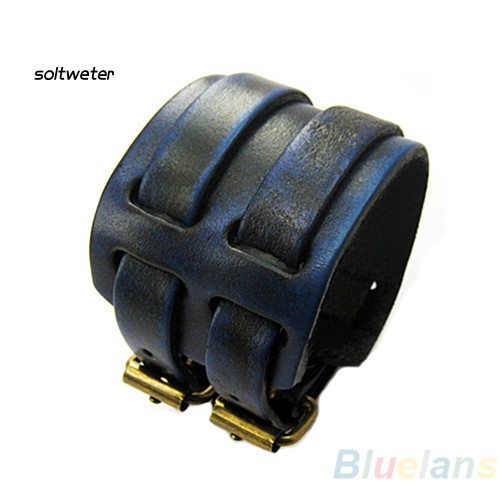 Vòng tay giả da bản to phong cách cổ điển dành cho nam