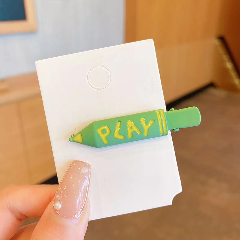 Kẹp Tóc Kim Loại Họa Tiết Chữ Nhiều Màu Sắc 2022