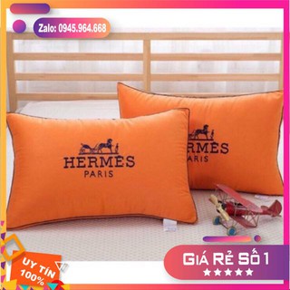 1 đôi gối thêu hermes nhập khẩu cao cấp