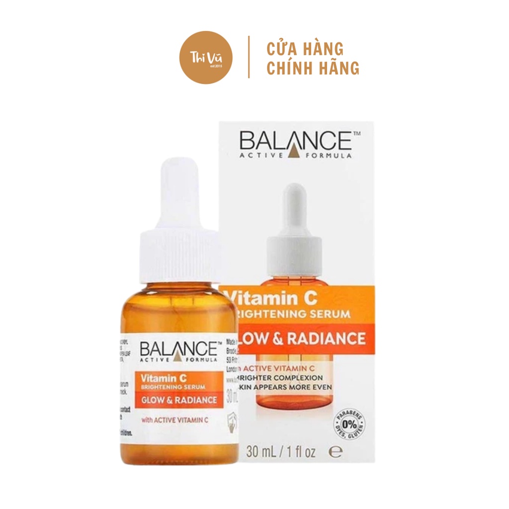 Tinh chất làm sáng da Balance Vitamin C Brightening Glow &amp; Radiance 30ml - Thi Vũ