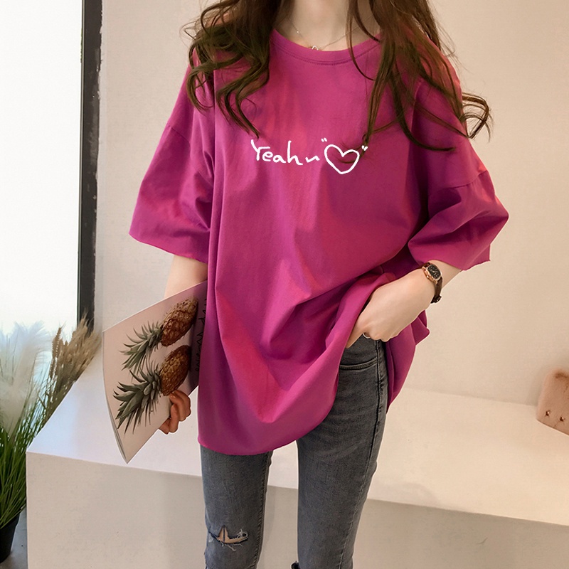 NRVP Áo thun cotton tay ngắn dáng rộng in hình bướm nhiều màu thời trang mùa hè cho nữ