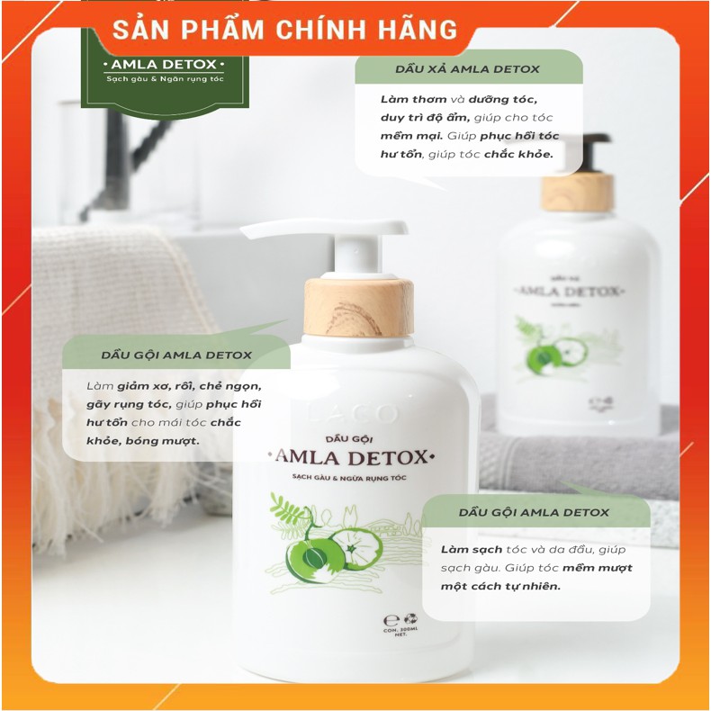 🏵️Bộ dầu gội AMLA DETOX⚡ Sạch gàu, Ngừa rụng tóc⚡ Phục hồi tóc hư tổn⚡ Cho mái tóc chắc khỏe, bóng mượt⚡ Duy trì độ ẩm ⚡