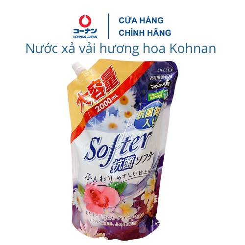 [Mã LIFECPMALL giảm 12% đơn 250K] Nước xả vải KOHNAN Softer KFJ15 túi 2L