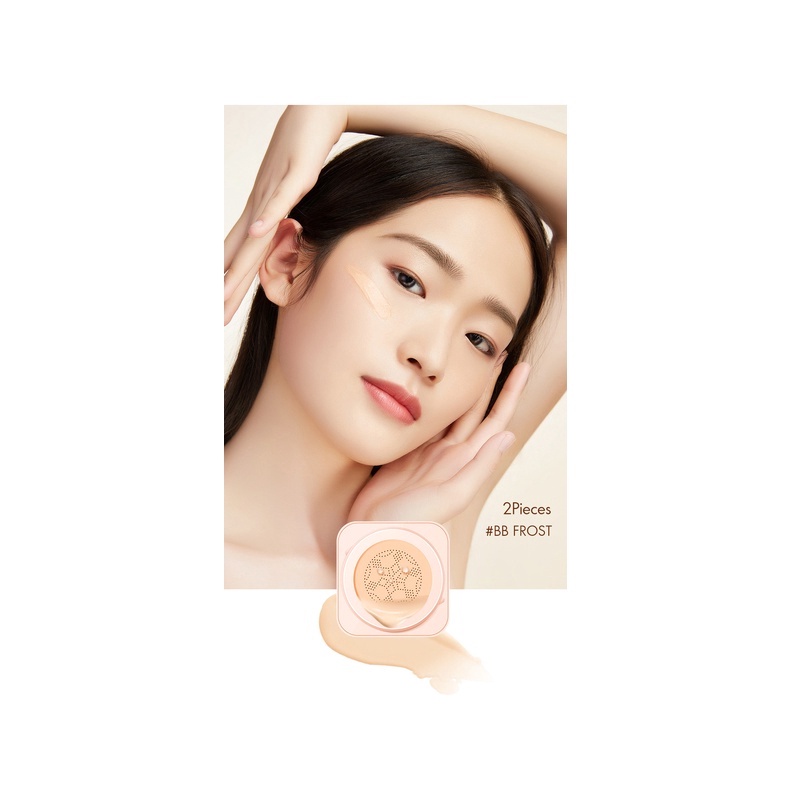 Phấn Nước BB CC Cream Che Khuyết Điểm Làm Sáng Da Tự Nhiên Với Mút Tán Hình Nấm