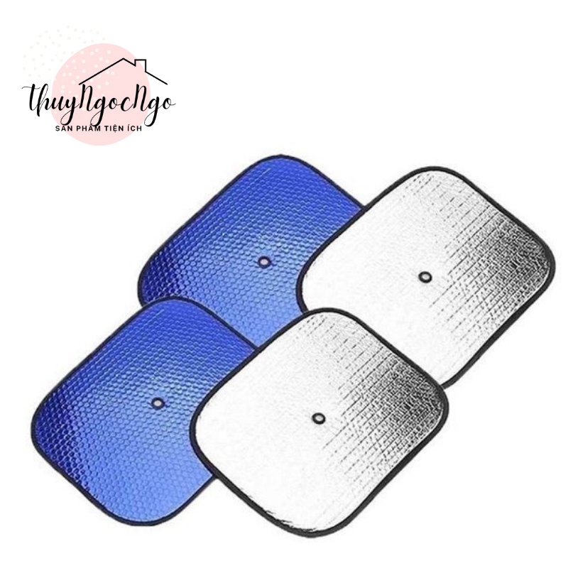 Bộ 4 Miếng che nắng bên trong ô tô,Tấm Che Nắng Ô Tô Xốp Bạc Dày Dặn,Tráng Bạc Chống Nóng
