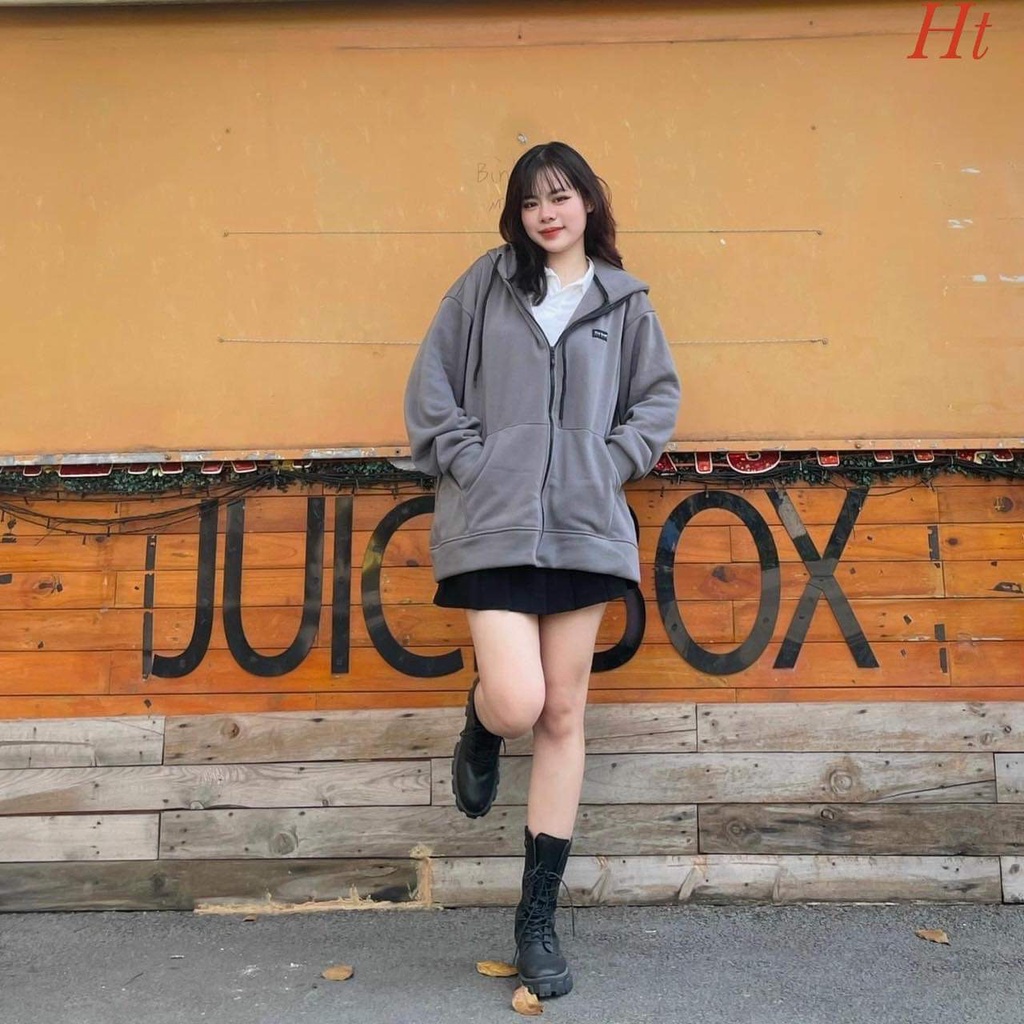 Áo hoodie nữ form rộng  💖 𝑭𝑹𝑬𝑬𝑺𝑯𝑰𝑷 💖  Áo khoác nỉ bông cotton có mũ siêu xinh, hoodie unisex nữ form rộng cá tính