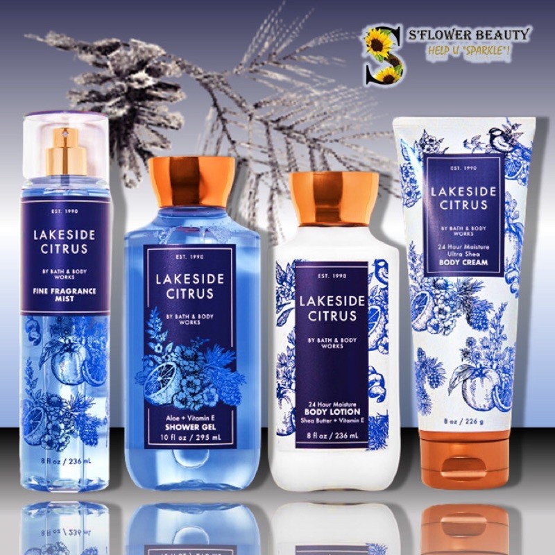 FALL 2020 | LAKESIDE CITRUS | Bộ Sản Phẩm Gel Tắm -  Dưỡng Thể - Xịt Thơm Toàn Thân Bath & Body Works