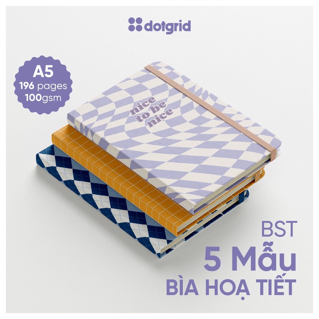 Sổ tay bìa da Topic Grid A5 Special Edition 196 trang (Chấm/Caro/Kẻ ngang/Trơn)