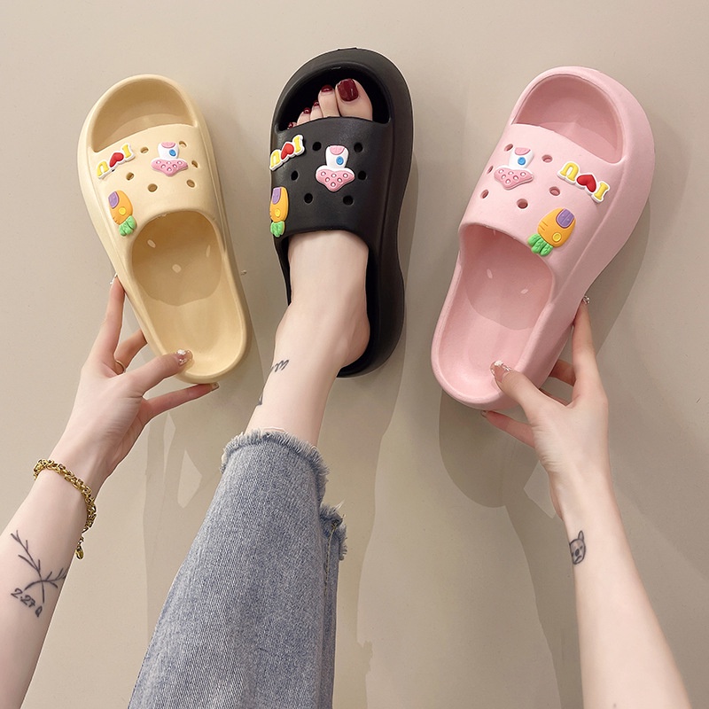 Dép hoạt hình dễ thương cho nữ không thấm nước EVA thông thường mềm mại trượt bữa tiệc bãi biển mua sắm Autumn063
