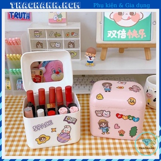 Hộp Đựng Son Mini 15-20 Ô Cao Cấp Kèm Sticker Cute