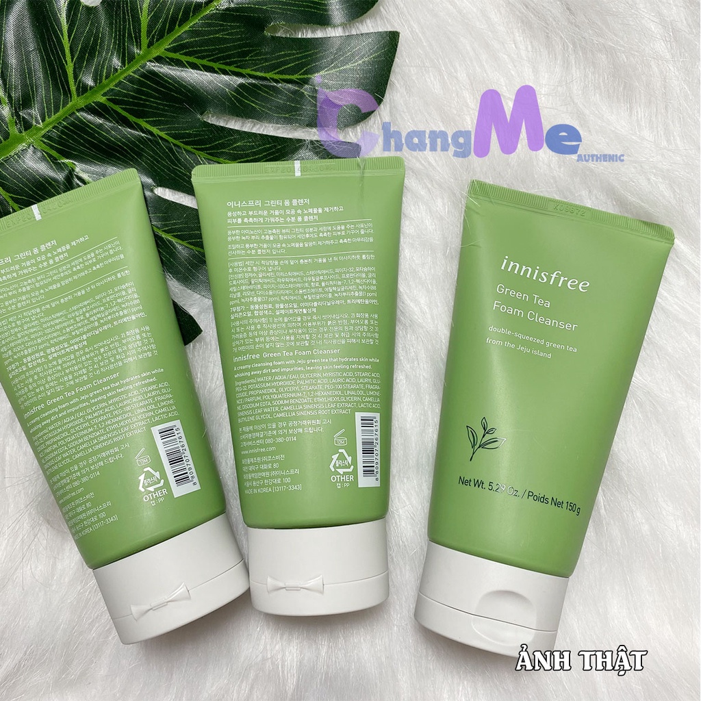 Sữa rửa mặt trà xanh Innisfree Green Tea Foam Cleanser 150ml Hàn Quốc