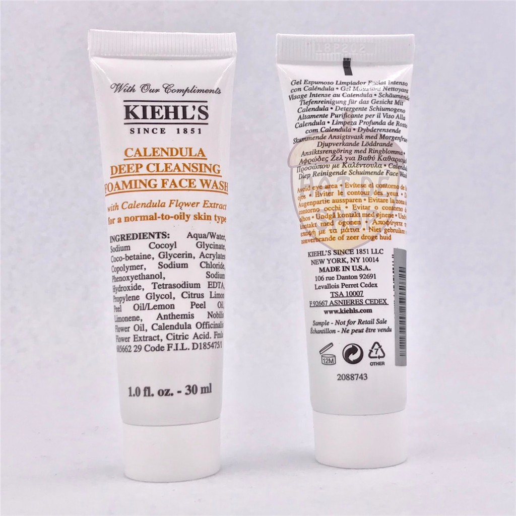 Kiehl's / Kiehls / Kiehl s / KIehl Sữa Rửa Mặt Hoa Cúc Cho Da Nhạy Cảm Calendula Deep Cleansing Foaming Face Wash 30ml