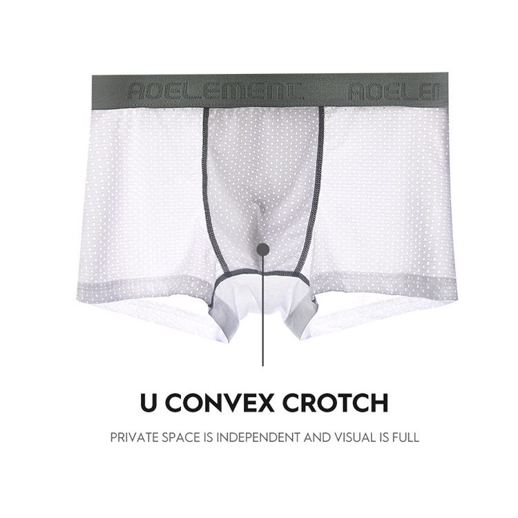 Quần Lót Boxer Hai Lớp Lưới Tổ Ong Thoáng Khí Thoải Mái Thời Trang Mùa Hè Cho Nam 114