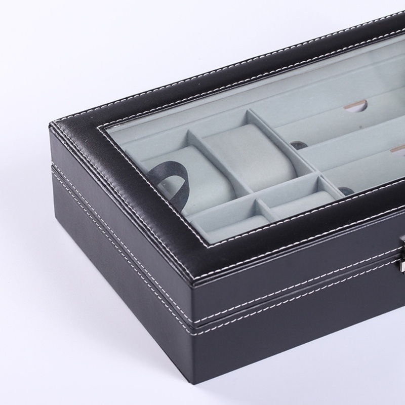 Flgo Hộp Da PU Nhiều Ngăn Đựng Đồng Hồ / Trang Sức Tiện Dụng