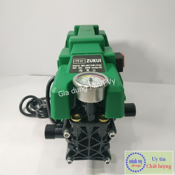 Máy rửa xe Zukui S2 S1 S3 - motor từ công suất 2000W - Màu vàng (Osaka) - tự ngắt - Bảo hành 12 tháng