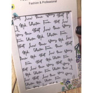 Hình dán móng tay - Sticker dán móng Chữ Style