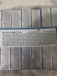 Bao cao su Durex Love hộp 3 cái