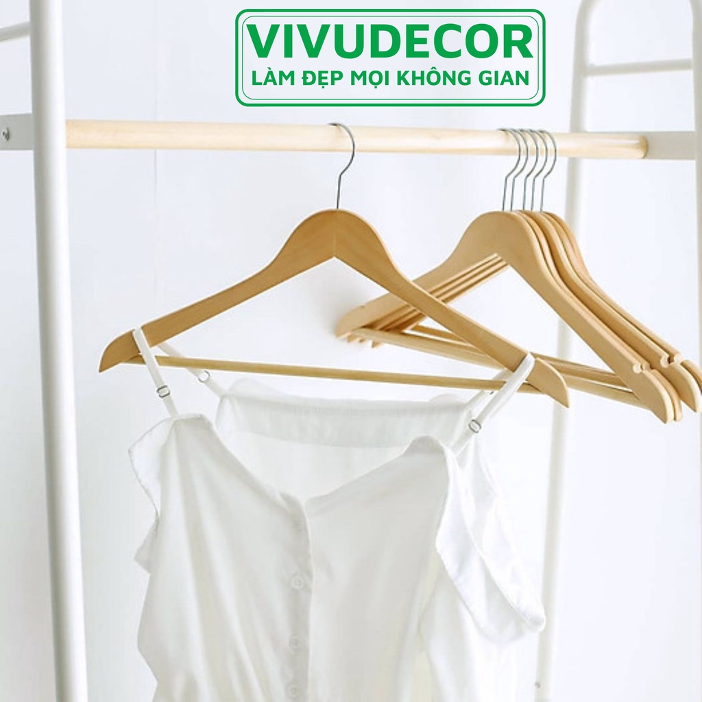 Móc treo quần áo VIVUDECOR MQ01 100% gỗ tự nhiên