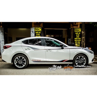 Tem họa tiết xe Mazda 3 Racing Series - Tem họa tiết ô tô Mazda, tem dán sườn xe thể thao