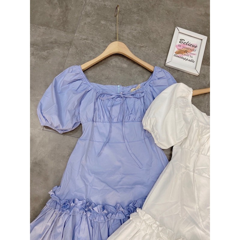 [Siêu Hot] Váy Thô Tay Bồng Dúm Ngực 2 Màu , Đầm Nữ Dáng Xoè Siêu Xinh Có Ảnh Thật Kèm Video | BigBuy360 - bigbuy360.vn