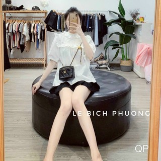 Áo sơ mi kiểu cổ bèo hàng có sẵn- kèm ảnh thật