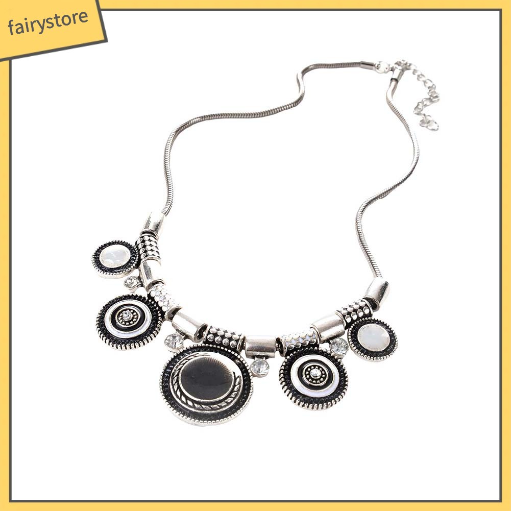 Vòng cổ hợp kim đính đá kiểu dáng độc đáo tùy chọn màu sắc dành cho nữ