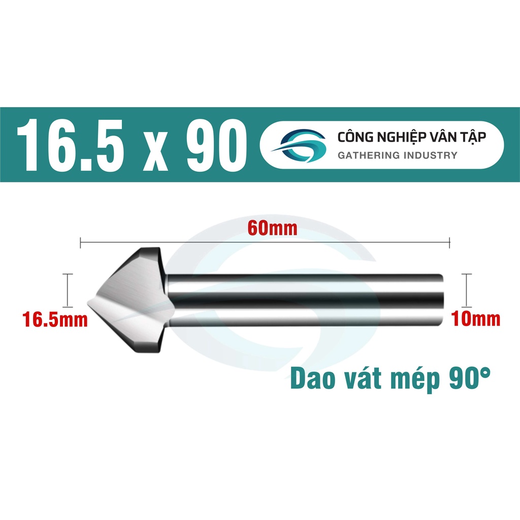 Dao phay vát mép 1 lưỡi 90 độ hàng chính hãng, chất lượng cao.