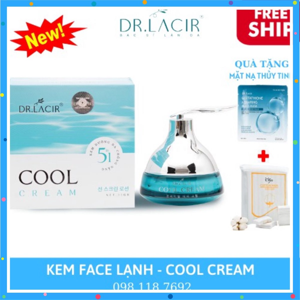 Kem Face lạnh ban ngày dr. lacir kem cool lạnh cream dưỡng da chống nắng, COOL CREAM LAMER CARE